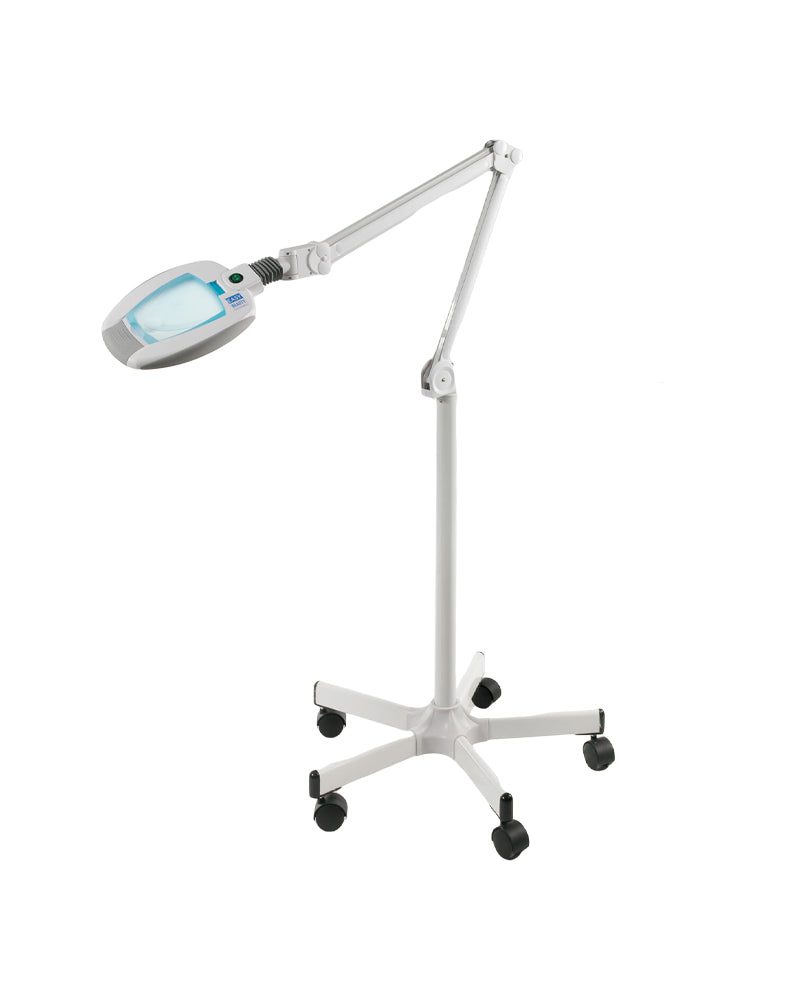 LED luplampe på stativ med hjul