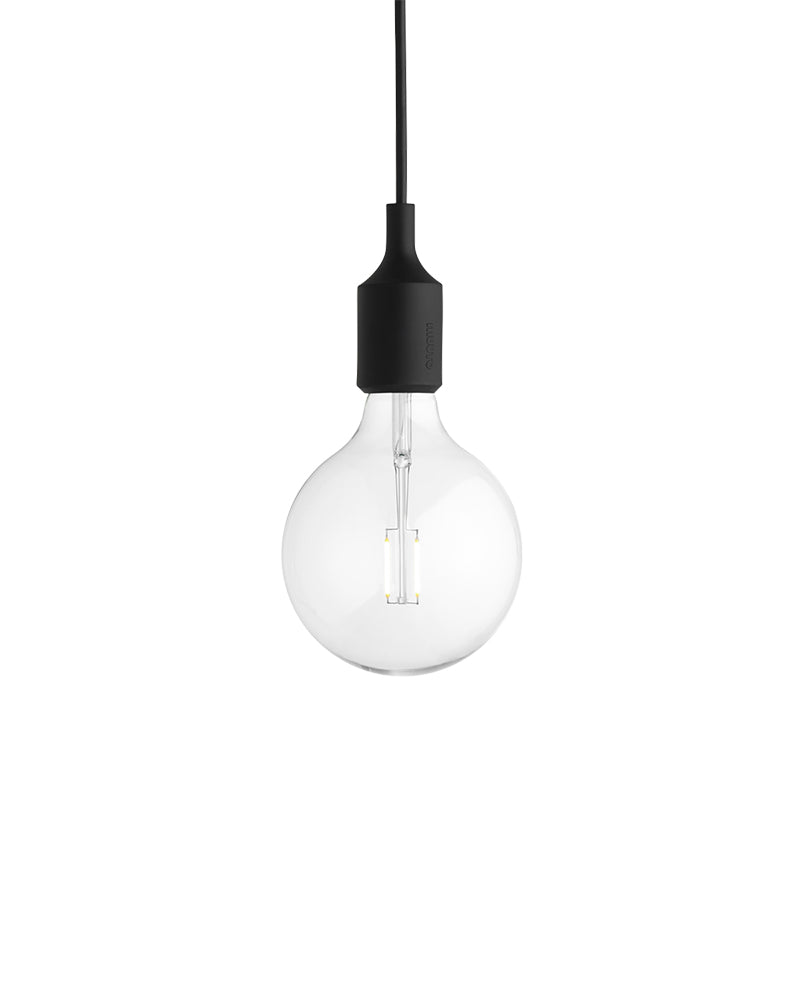 E27 LED - Sort taklampe