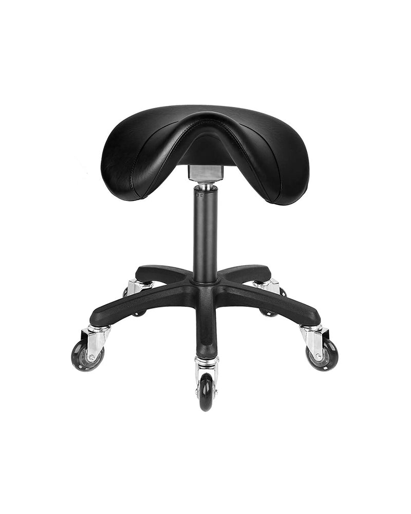 Saddle Black - Sort sadelstol med sort kryssbase