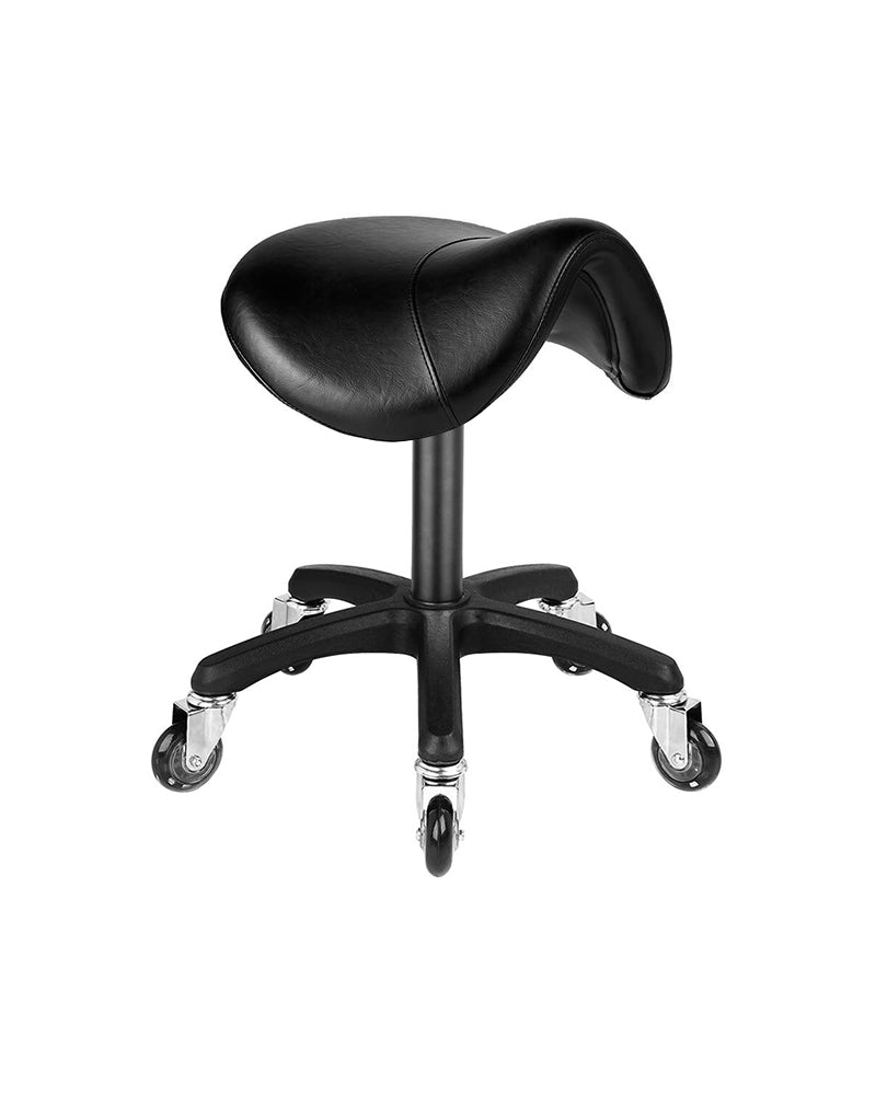 Saddle Black - Sort sadelstol med sort kryssbase