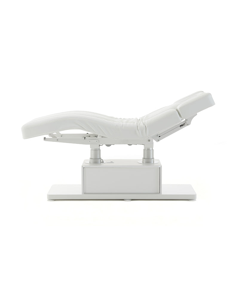 The Clair - Hvit massasjebriks - med motor - med justerbare armlener