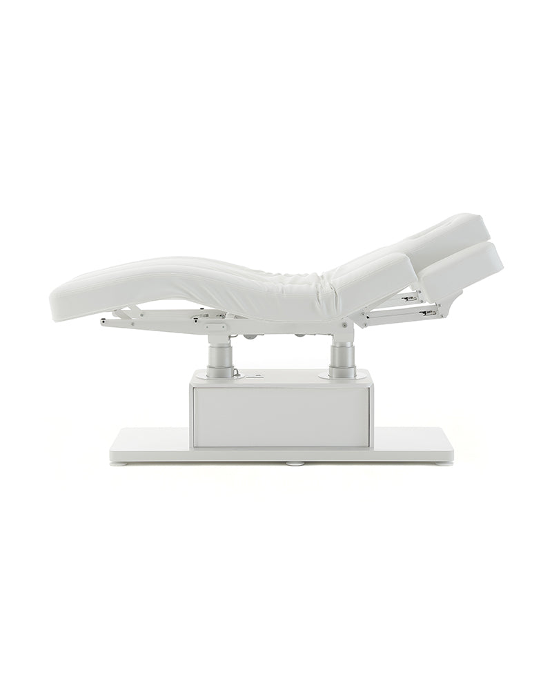 The Clair - Hvit massasjebriks - med motor - med justerbare armlener