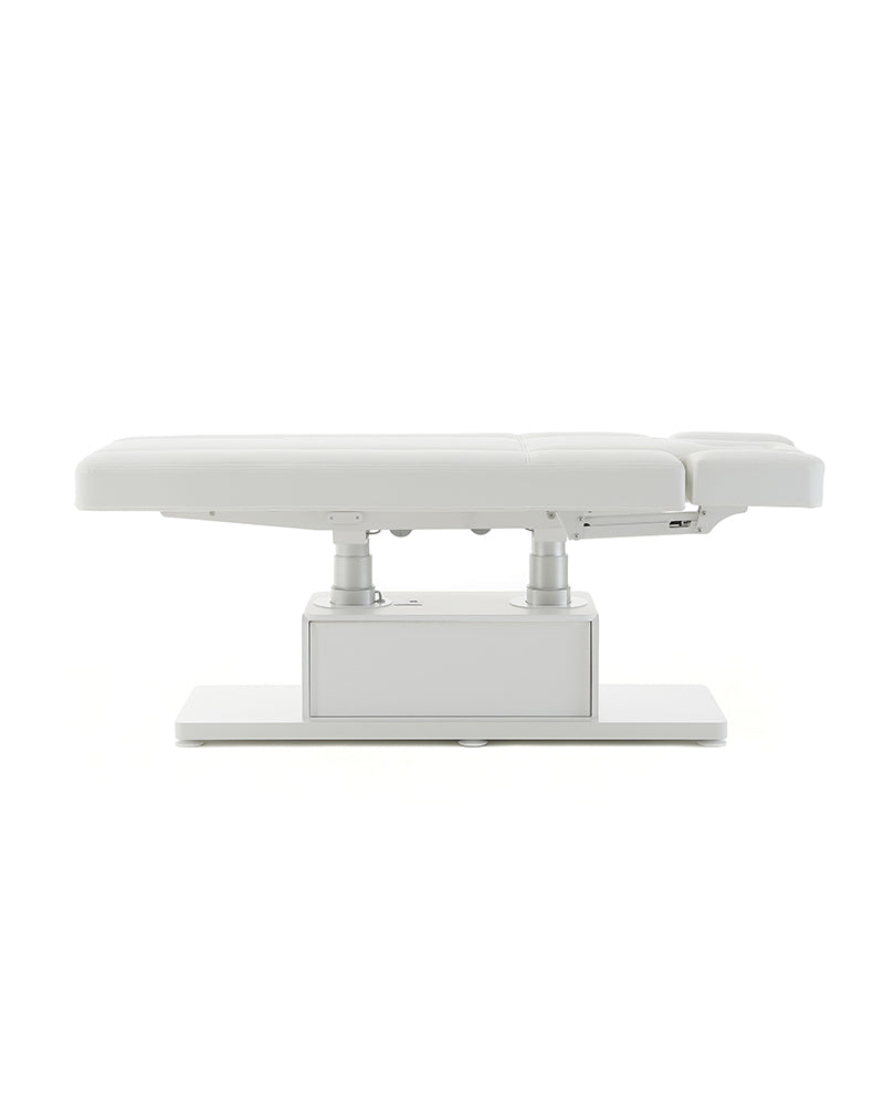 The Clair - Hvit massasjebriks - med motor - med justerbare armlener