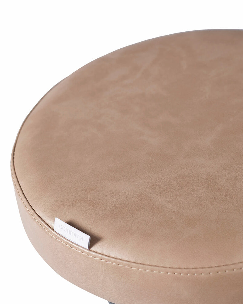 Round Blush - Rosa klippestol med krom kryssbase