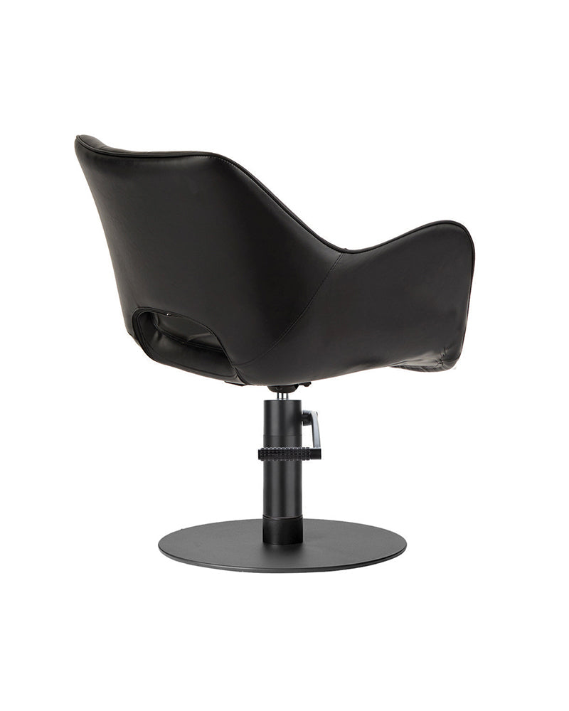 Chloe Black - Sort frisørstol - Sort rund base