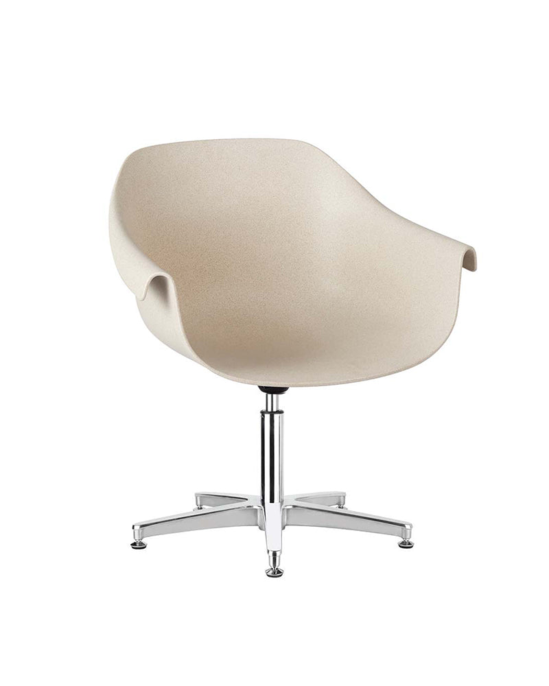 Eco - Beige ventestol - Krom kryssbase