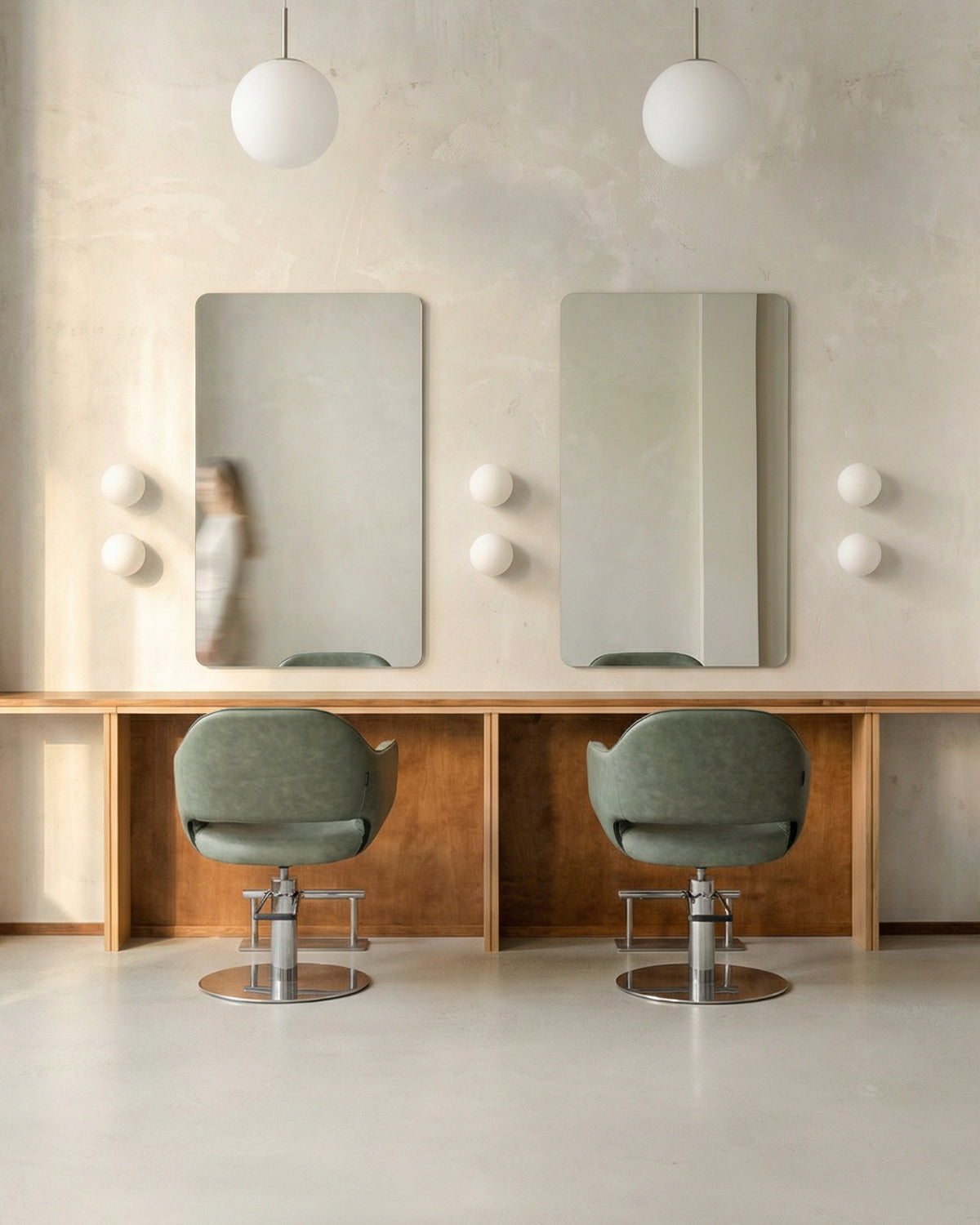 Frameless Rounded - Avrundet frisørspeil - 70x115cm
