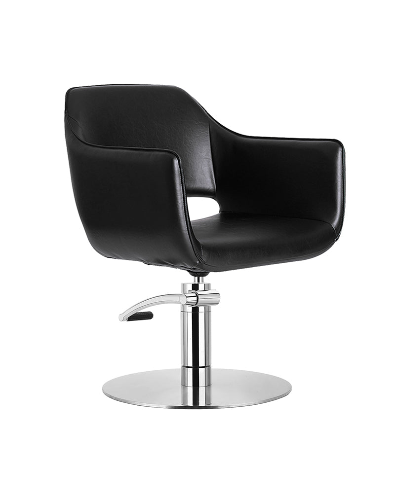 Blake Black - Sort stylingstol - Krom rund base
