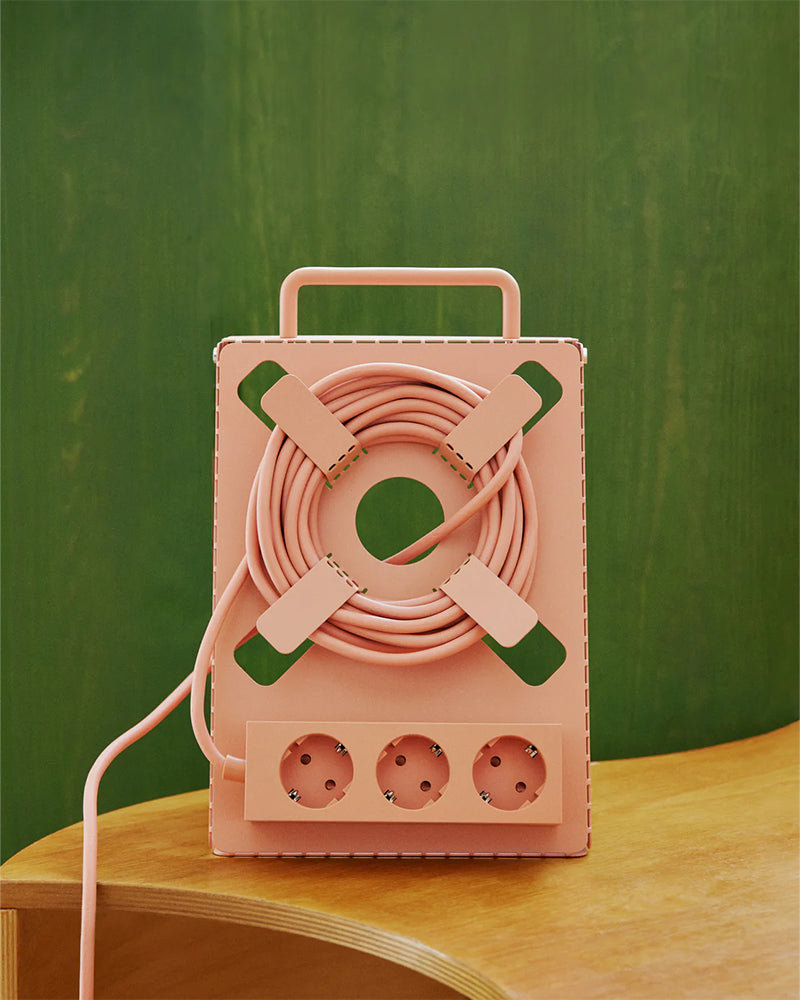 Power Bar Dusty Rose - Rosa skjøteledning - 5 meter