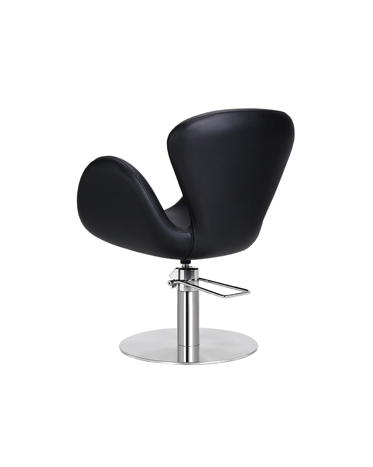 Chloe - Sort stylingstol med krom rund base