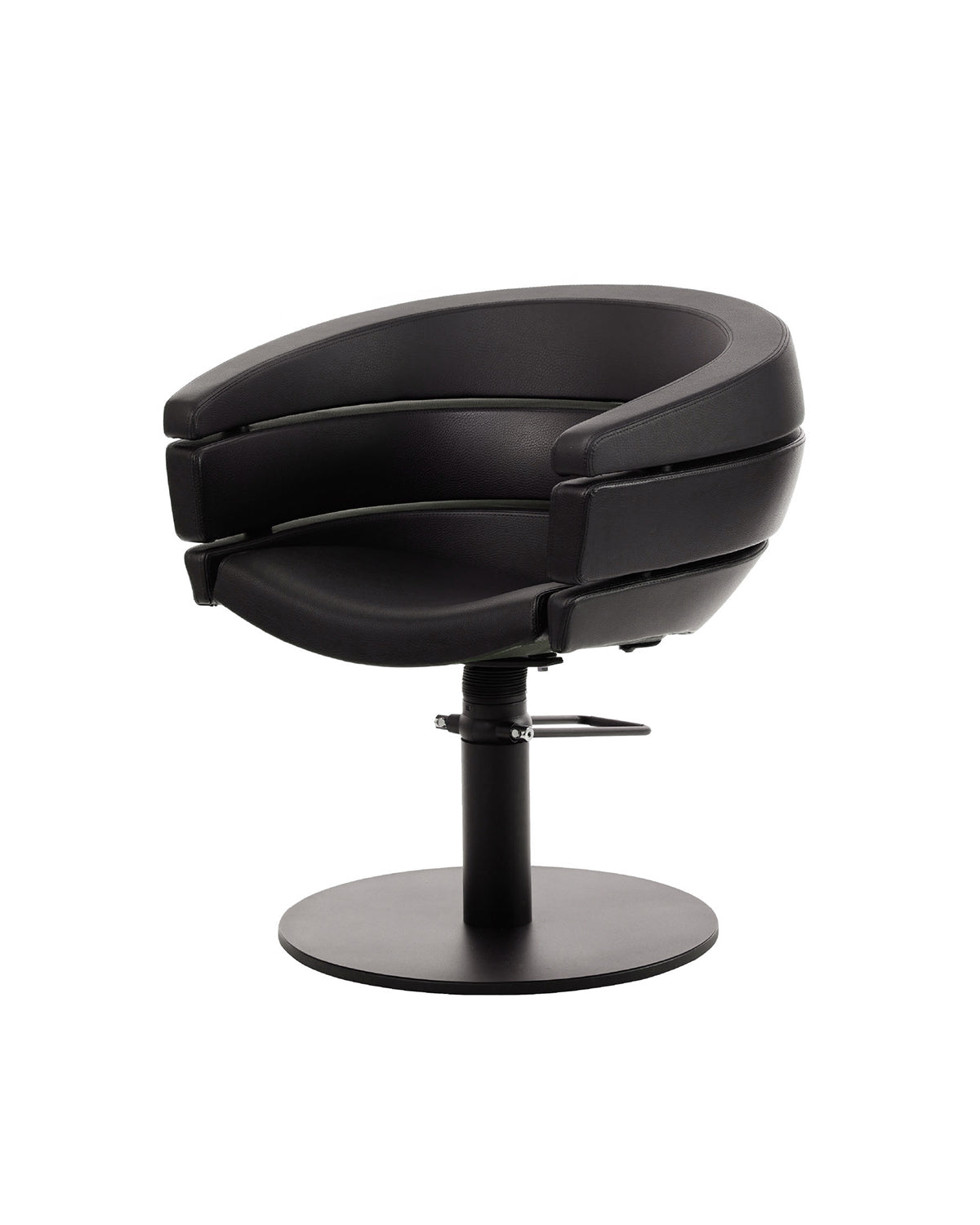Greiner 55 - Sort stylingstol med sort rund base