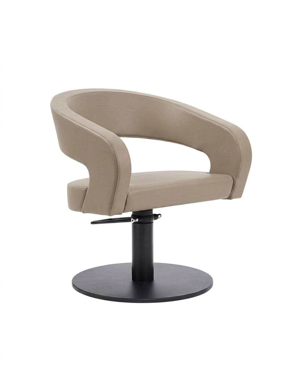 Greiner 50 - Beige stylingstol med sort rund base