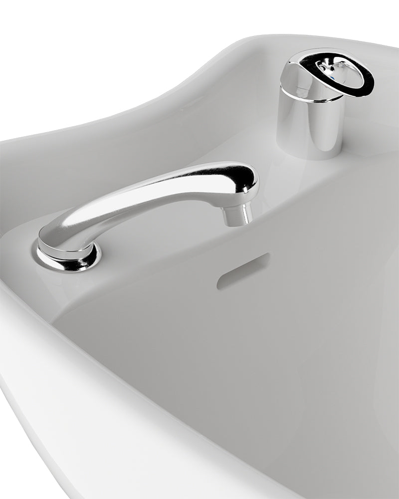 Basin Stand XL - Sort Søylevask - Hvit kumme