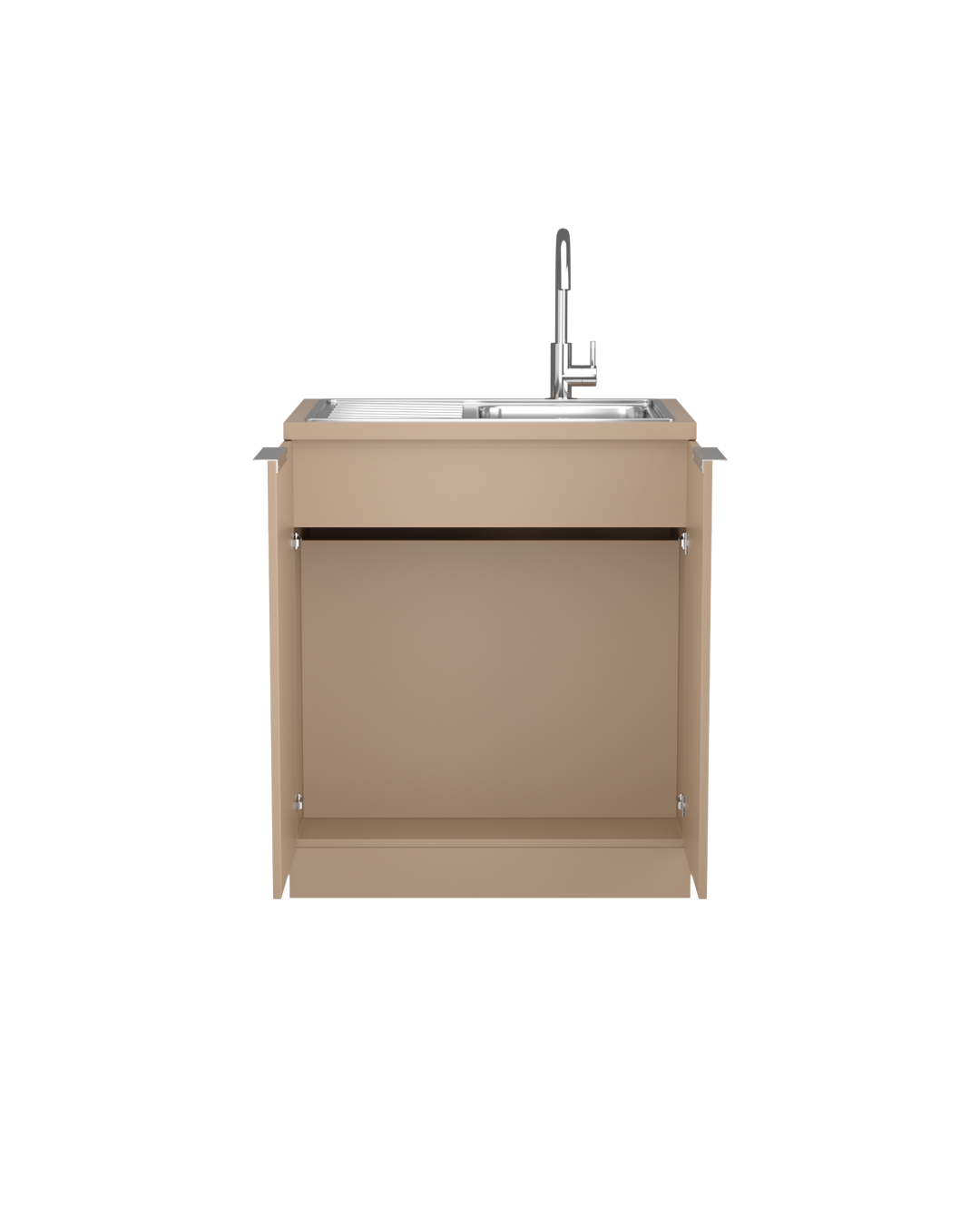 Colorbar håndvask - Beige vaskeskap - Krom vask
