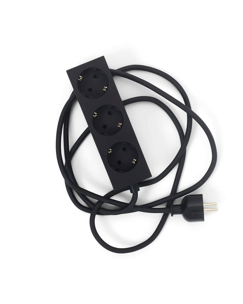 Power Bar Charcoal - Sort forlengelseskabel - 5 meter