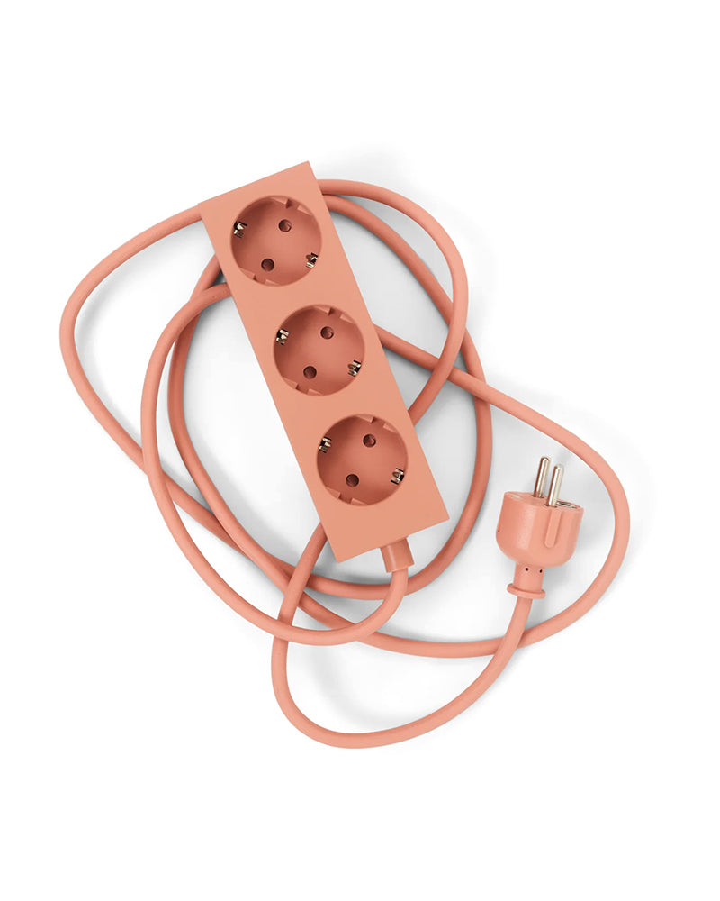 Power Bar Dusty Rose - Rosa skjøteledning - 5 meter