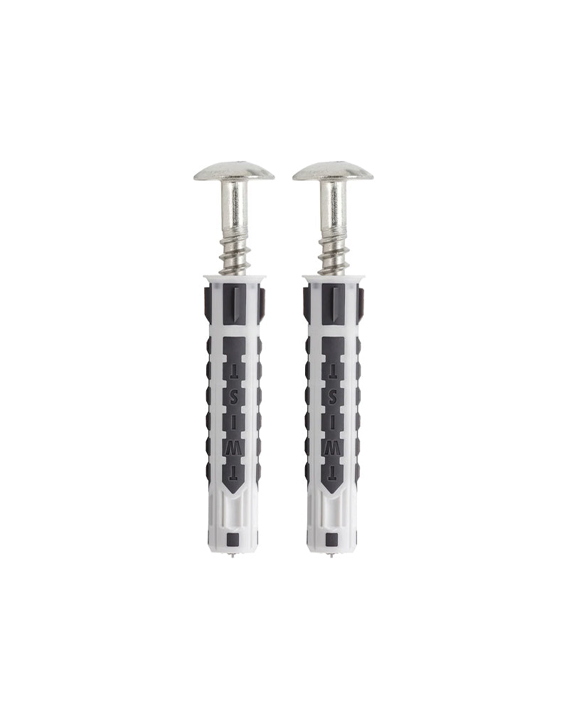 Metallskruer + rawlplugs 2 stk.