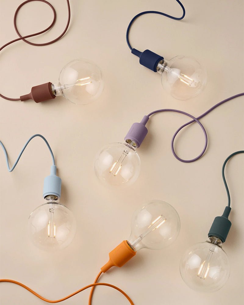 E27 LED - Mørkeblå taklampe
