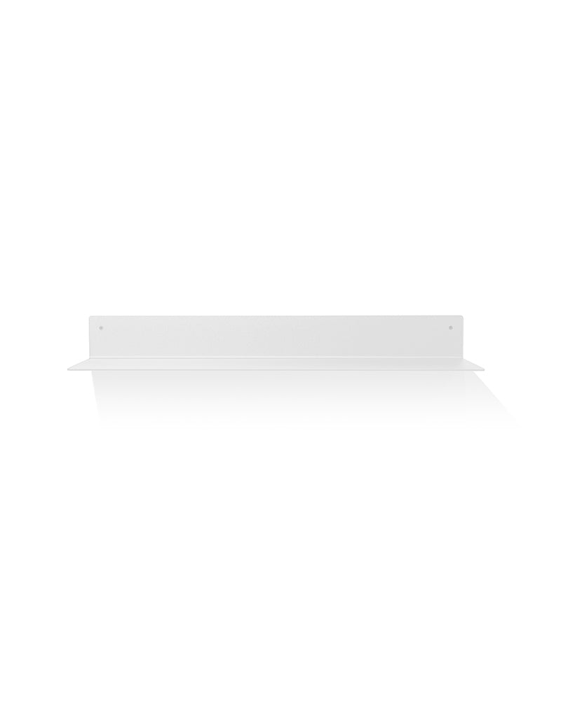 Slim White - 76 cm aluminiumhylle i hvit pulverlakkering